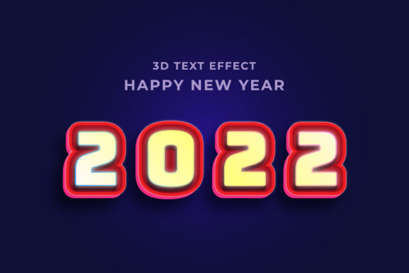 2022 3D Text: A Modern Graphic Template for Editorial Graphics