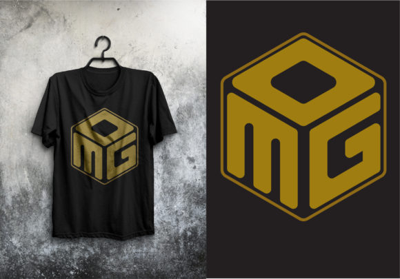 3d Cube Hexagon Design Omg 3 Letter Graphics for Print Templates