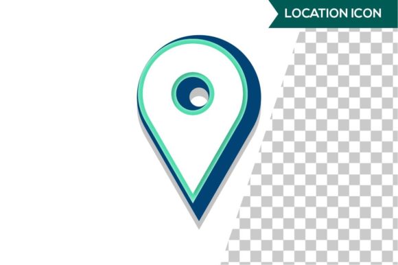 3d Location Icon Design for Modern Graphics and Icons
