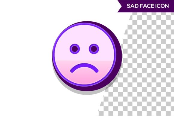 3D SAD FACE ICON Graphics and Icons Review