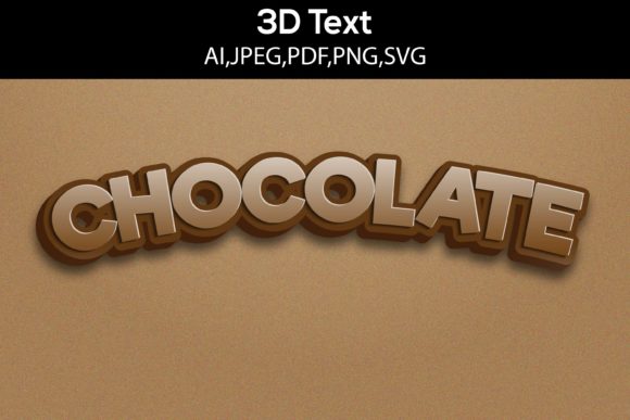 3D Text Design SVG Cut File for Graphics and Layer Styles