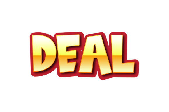 3D Text Design Vector of Deal for Modern Graphics