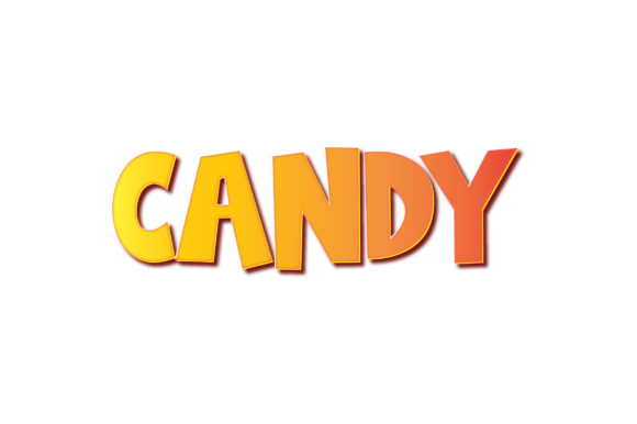 Candy 3D Text Effect Design Vector for Graphics