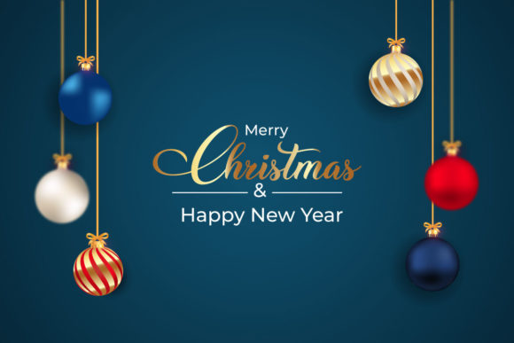 Christmas Ball on a Dark Blue Background: Premium Graphics for Seasonal Campaigns