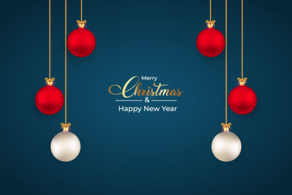 Christmas Ball, Red Decoration Balls Graphics for Handmade Creators