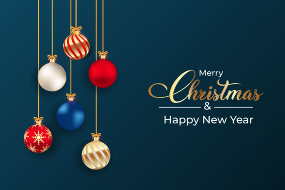 Christmas Ball Sales Banner Red Blue: Premium Graphics for Modern Publishers