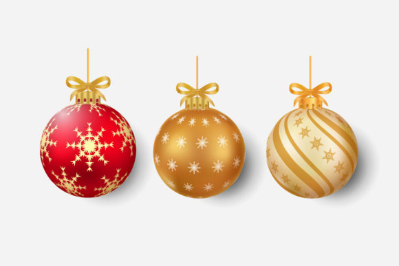 Christmas Ball Set Decoration Ball Set Graphics for Editorial Design