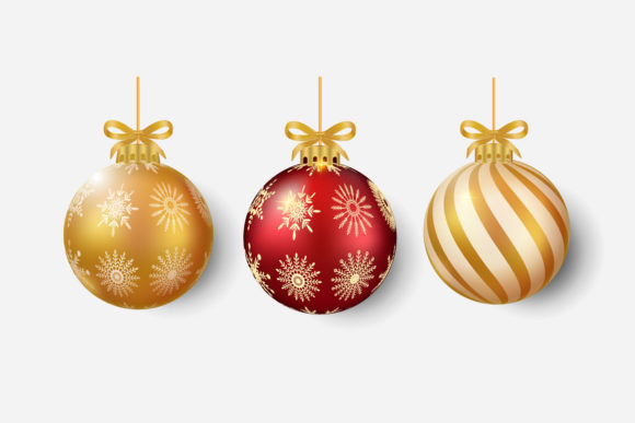 Christmas Set of Tree Decoration Balls: Premium Graphics for Freebies