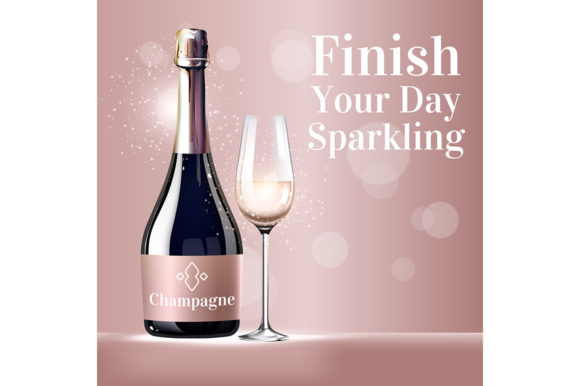 Finish Your Day Sparkling Realistic Graphics for Editorial Publishing