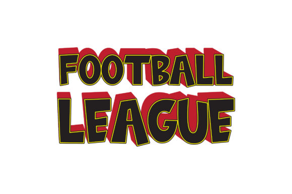 Football League 3D Text Effect Design for Graphics and Graphic Templates
