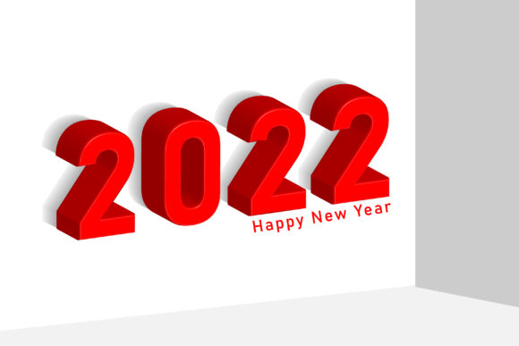 Happy New Year 2022 Typography 3: Premium Graphics & Illustrations