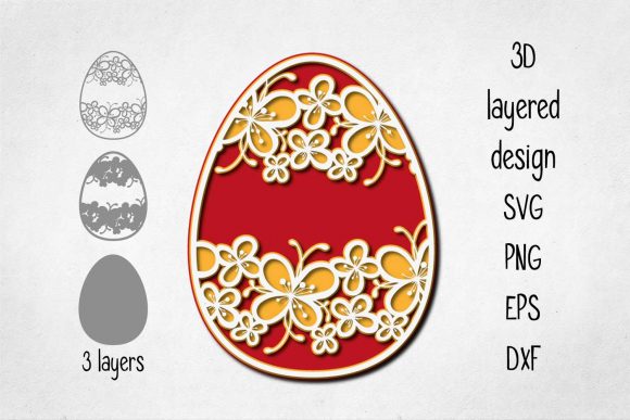 Layered Easter Egg Cut File: Laser Cutting & Spring Amp Branding