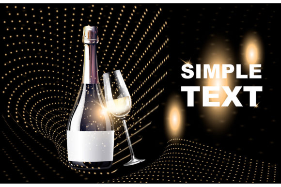 Light Wine Realistic Vector Product Ads for Graphics and Crafts