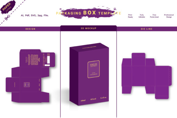 Luxury Perfume Packaging Box for Graphics & Cosmetic Packaging