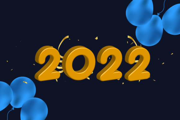 New Year 2022 3D Text Effect Design for Graphics