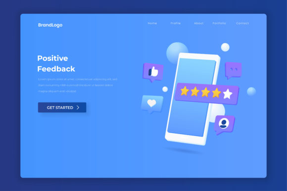 Positive Feedback 3d Illustration for Graphics and Branding