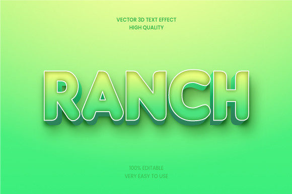 Ranch 3d Text Effect Mockup Graphic for Layer Styles