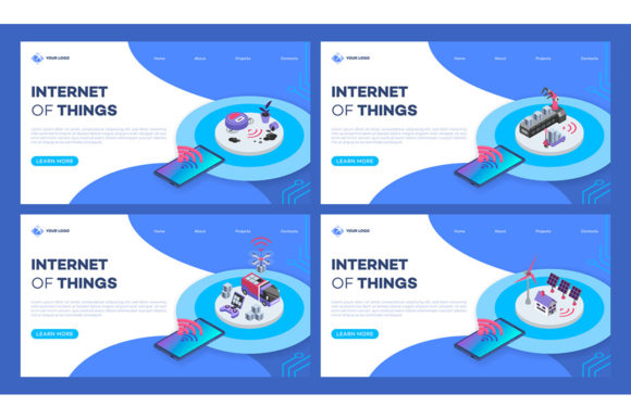 Remote Control Landing Page Template for Graphics