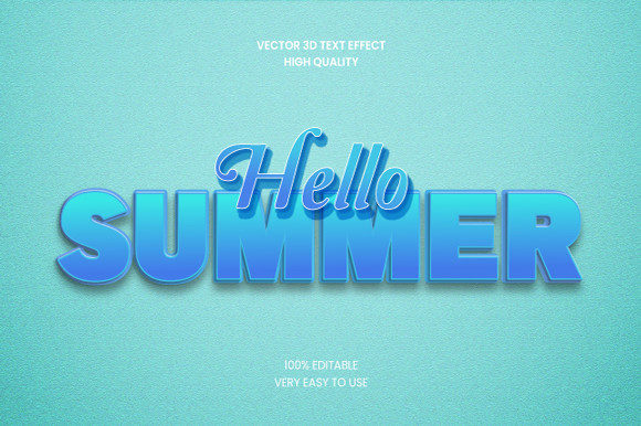 Summer 3d Text Style Effect Mockup for Graphics and Layer Styles