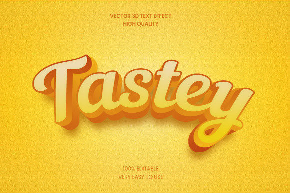 Tastey 3d Text Effect Mockup Graphic for Graphics & Layer Styles
